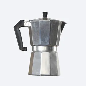 エココーヒークラシックアルミストーブトップモカポットエスプレッソコーヒーメーカーモカコーヒーポットブリューワー八角形