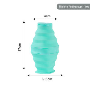 Taza de agua plegable de silicona de 600 ml, de gran capacidad, duradera, ligera y ecológica, para senderismo y deportes al aire libre. - Product Image 4