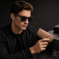 Lunettes Intelligentes IA avec Caméra HD 8MP, Verres Anti-Lumière Bleue, Étui de Charge Magnétique 2000mAh, Étanchéité IP68, Assistant Vocal, Lunettes de Soleil