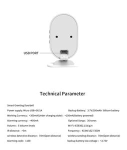 TY-PIR-5 Tuya – Système d'alarme domestique intelligent sans fil avec détecteur de mouvement PIR, capteur infrarouge, système hôte WIFI, sonnette et sirène 85 dB - Product Image 6