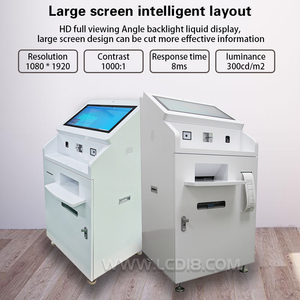 21.5 inch ngân hàng Màn hình cảm ứng tự dịch vụ máy thanh toán mã QR máy quét A4 máy in ngón tay in đầu đọc thẻ IC - Product Image 5