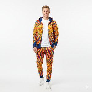 Chaqueta Deportiva con Cierre de Cremallera, Diseño de Ribete OEM, Conjunto de Pantalón y Chaqueta Deportiva, Invierno, Casual, Estampado, Cortavientos, 100% Algodón - Product Image 4