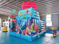 Château gonflable sous-marin, aire de jeux gonflable pour enfants, combo de saut, château de saut Meerjungfrau