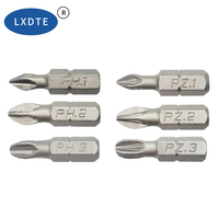 Set Bit Obeng Impact Baja S2 25mm LXD OEM PH/PZ Anti-Slip Magnetik Hex Shank Aksesoris Perkakas Listrik Tugas Berat