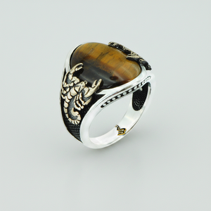 925K Sterling <b>Silver</b> Scorpion <b>Men</b> <b>Ring</b> - Product Image 2