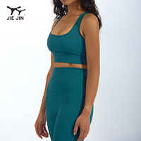 JIEJIN Ensemble de yoga de haute qualité pour femmes, taille haute, extensible à 4 voies, 2 pièces, vêtements d'entraînement actifs