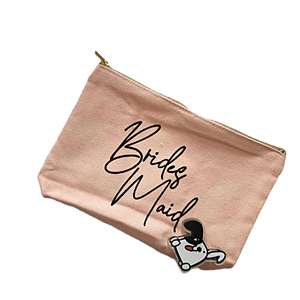 Sac en toile de coton polyester écologique à fermeture éclair, pochette de maquillage quotidienne avec logo – Nouveauté 2025, Ventes Flash - Product Image 2