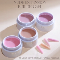 Gel Constructeur Nude Professionnel 50g UV, Gel Polish Extension, Sans HEMA ni TPO, Conforme Norme UE, Séchage Rapide en 4s, Sans Chauffage, pour Nail Art en Salon