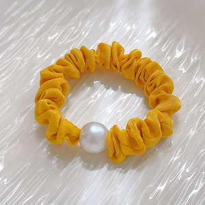 Doux femme perle petit intestin anneau de <span class=keywords><strong>cheveux</strong></span> <span class=keywords><strong>filet</strong></span> rouge tissu enfants fête bandeau avec grande corde de <span class=keywords><strong>cheveux</strong></span> en tissu élastique - Product Image 5