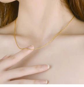 Xinfly Wholesale Au750 Gold <b>Chain</b> 18K Solid Gold <b>Rope</b> <b>Chain</b> 17-18inches Pure Gold Jewelry Twist <b>Chain</b> Necklace - Product Image 2