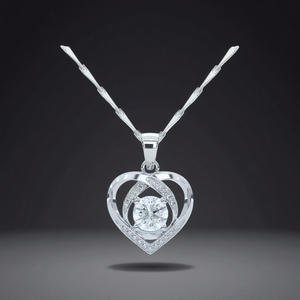 Collar <span class=keywords><strong>para</strong></span> <span class=keywords><strong>mi</strong></span> esposa, circonita blanca brillante, collar de plata de ley con forma de corazón <span class=keywords><strong>para</strong></span> mujer, regalos de amor eterno <span class=keywords><strong>para</strong></span> el Día de San Valentín - Product Image 4