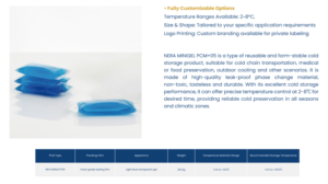 Paquete de gel PCM personalizado de grado alimenticio, a prueba de fugas, reutilizable y de enfriamiento duradero para estuches de viaje EVA para plumas de <span class=keywords><strong>insulina</strong></span> y neveras médicas - Product Image 2