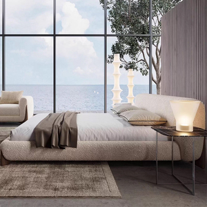Letto Moderno di Lusso Italiano Nordico Trapuntato Morbido, Misura Queen/King, Struttura in Legno Massello di Pino, Rivestimento in Velluto, Contenitore Regolabile in Compensato - Product Image 4