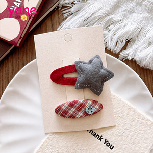 Pince à cheveux rouge cassée Sweet Everything pour filles accessoire de cheveux mignon avec ruban et métal pour enfants - Product Image 4