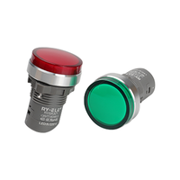 RY22SA3Z1-P/C9-24V/A Sakelar Tombol Tekan Kepala Datar 22mm IP65 Momentary 15A 24V Plastik Indikator LED Terang Penuh CE CCC