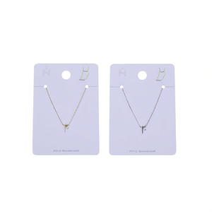 Cavigliera Tobiller con lettera F in acciaio inossidabile, design minimalista per gioielli da donna alla moda - Product Image 2