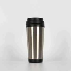 Vaso de Viaje de Acero Inoxidable Azul, Aislado al Vacío de Doble Pared con Tapa, Diseño Minimalista - Product Image 2