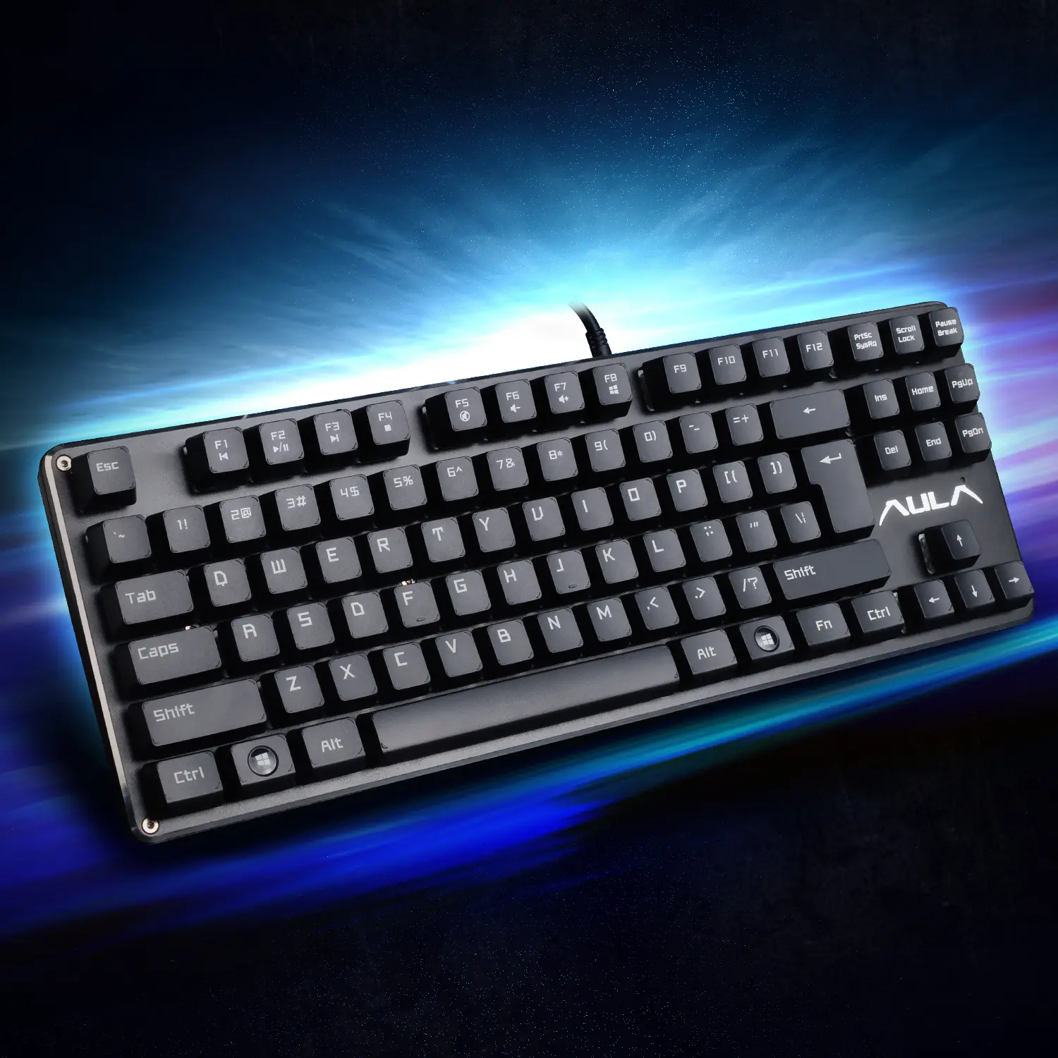 AULA DGGR oyun oynamak mekanik klavye 87 tuşları mavi anahtarı ve bilgisayar için fare PC ile İngilizce rusça İspanyolca arapça