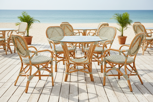 Ensemble de salle à manger compact et élégant en rotin/osier style bistro jamaïcain pour un intérieur confortable et des espaces hôteliers, provenant d'Indonésie - Product Image 6