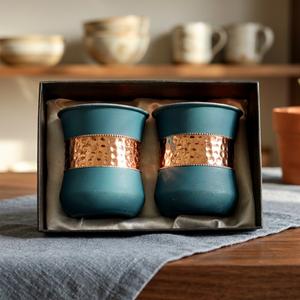Hammered Copper <b>Beer</b> Glasses Wheat <b>Beer</b> Tumblers Reusable Metal Drinking Cups Gift Set for Party - Indian Home Crafts - Product Image 3