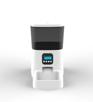 Distributeur automatique de nourriture pour animaux de compagnie, portable, 6L, blanc, écran LCD, alimenté par batterie, élégant, intelligent, pour chats et chiens, télécommande, minuterie