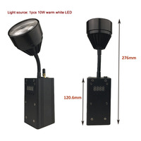Projecteur LED Pinspot blanc 10W, alimenté par batterie, zoom, aimant, W-DMX, contrôle IR automatique, gradation, projecteurs pour mariage, table, fleurs, événements