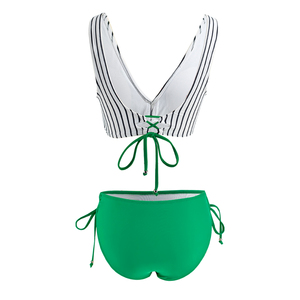 Của phụ nữ bikines & beachwear trước chéo Top Ren lên chuỗi Bikini áo tắm hai mảnh tắm phù hợp với bộ bikini - Product Image 6