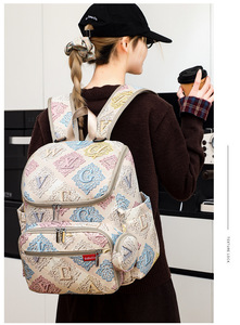 PLAYMAX <b>Large</b> Capacity Mom Backpack Lightweight Stroller Hanging <b>Bag</b> Multi Function Bottle Insulated <b>Changing</b> Pad Baby Polyester - Product Image 5