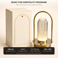 Lampe de table rechargeable pour restaurant avec signal d'appel rouge, lumière LED sans fil à intensité variable pour hôtel, café, bar
