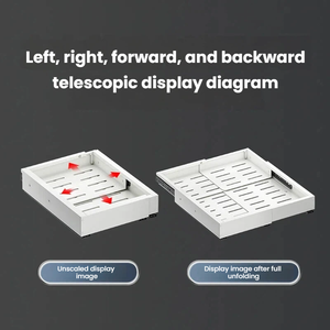 Uittrekbare keukenopbergrek, uitbreidbare kastlade-organizer, verstelbare uittrekbare kruidenplank, zwaar belastbaar opbergrek - Product Image 2