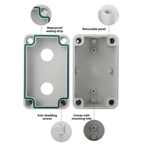Endüstriyel 3 delikli basma düğmesi kontrol kutusu IP66/IP67 koruma ABS/<span class=keywords><strong>PC</strong></span> malzeme açık elektrik anahtarı muhafaza - Product Image 4
