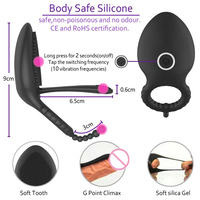 Tragbarer Silikon-Prostata-Stimulator mit Fernbedienung Vibrierender Analer Ejakulationsring Vibrator Erotikspielzeug