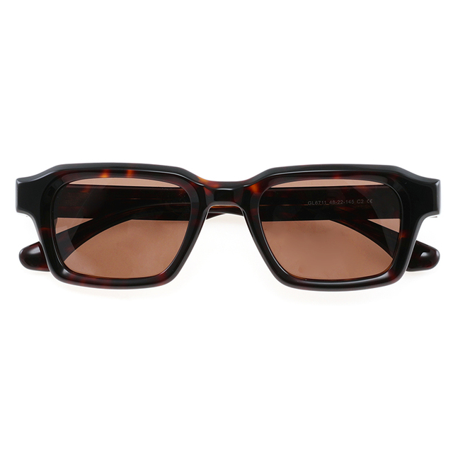 High Quality Rectangle Acetate Sunglasses for Small Faces Custom Sunglasses Factory Direct Ready Stock