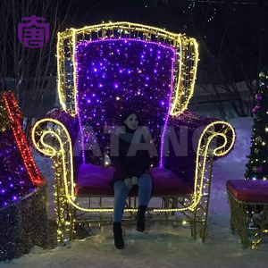 Led Light Throne Photo Booth Christmas Glowing Royal Chair for Event Rental - Product Image 2