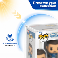 Boîte de protection rigide magnétique empilable en acrylique transparente de 4 pouces pour figurines Funko Pop et objets de collection en vinyle