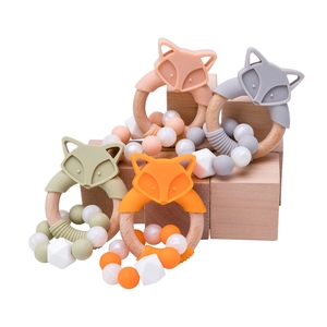 Sûr Et Respectueux de l'environnement Bébé Dents Soins <span class=keywords><strong>Bracelet</strong></span> Silicone Anneau de Renard <span class=keywords><strong>Bracelet</strong></span> Jouet Molaire - Product Image 3