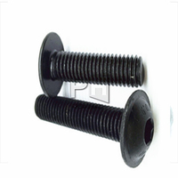 M6 M8 Baut Socket Flange Tombol Kepala Sekrup 10.9 Tarik Tinggi Hitam Allen Baut GB7380.2 L = 10-30Mm