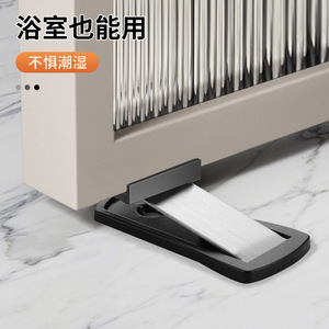 Zinc Alloy Floor Door Stopper Ultra Thin Magnetic No Drilling Required For Bathroom And Glass Door - Product Image 1