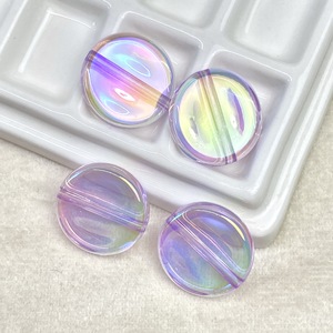 Nouvelles perles rondes transparentes colorées en acrylique UV givré avec trou droit pour bracelets DIY et matériaux de fabrication de perles artisanales - Product Image 5