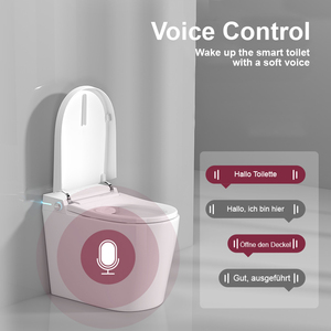 Inodoro Inteligente de Lujo con Sensor de Pie, Descarga Automática, Bidé Inteligente, Asiento con Calefacción, Control por Voz, Vietnamita, Alemán, Ruso, Español - Product Image 2