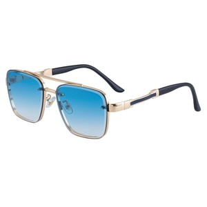 Lunettes de soleil carrées rétro personnalisées pour hommes, verres PC UV400, style Instagram, emballage en boîte WF-5G122 - Product Image 4
