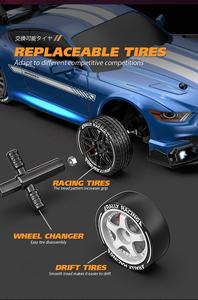 Nouveau 2.4G 4 canaux haute vitesse RC voiture de course Rechargeable jouet véhicule effets d'éclairage enfant télécommande dérive - Product Image 6