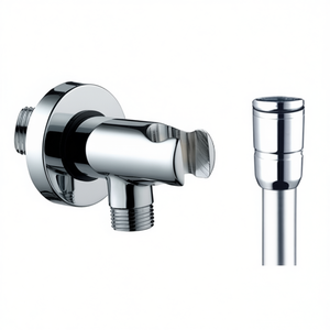 Soporte de Ducha con Manguera de Latón Cromada y Válvula de Corte de Agua - Product Image 2