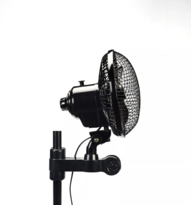 6 Inch Grow box Fan Oscillating Pole Mount Clip on Fan for Indoor Gardening and Hydroponics