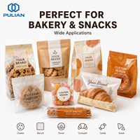 Bolsas de Embalaje para Galletas Impresas Personalizadas, Bolsas Pequeñas Transparentes Esmeriladas con Sellado Térmico para Galletas, Dulces, Productos de Panadería y Bocadillos