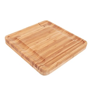 Tabla de Quesos de Bambú con Cajón para Cuchillos y Tabla de Cortar para Preparación de Alimentos - Product Image 5