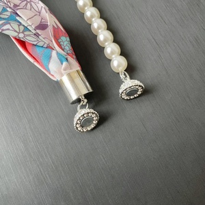 Zifeng OEM Voile Soie De Medine collana di perle coreane sciarpa di seta con chiusura magnetica - Product Image 6