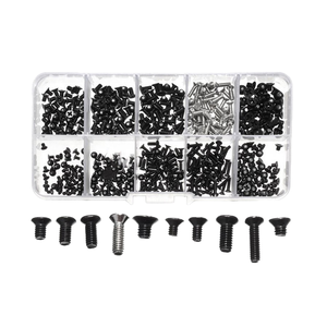 Vis à tête trompette en acier au carbone, filetage grossier, collées, zinguées jaunes - Product Image 1