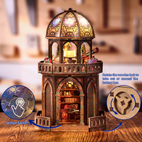 Kit de montage DIY fait main KT08 Observatoire BookNook, Puzzle 3D en bois, Kit de maison miniature, Décoration intérieure, Cadeau