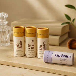 Tube en papier kraft recyclé biodégradable et écologique pour rouge à lèvres et baume à lèvres, avec revêtement UV, taille personnalisable, vente en gros - Product Image 1